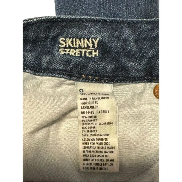 American Eagle Outfitters Women’s Size‎ 0 Skinny Stretch Dark Wash Jeans - Picture 6 of 6